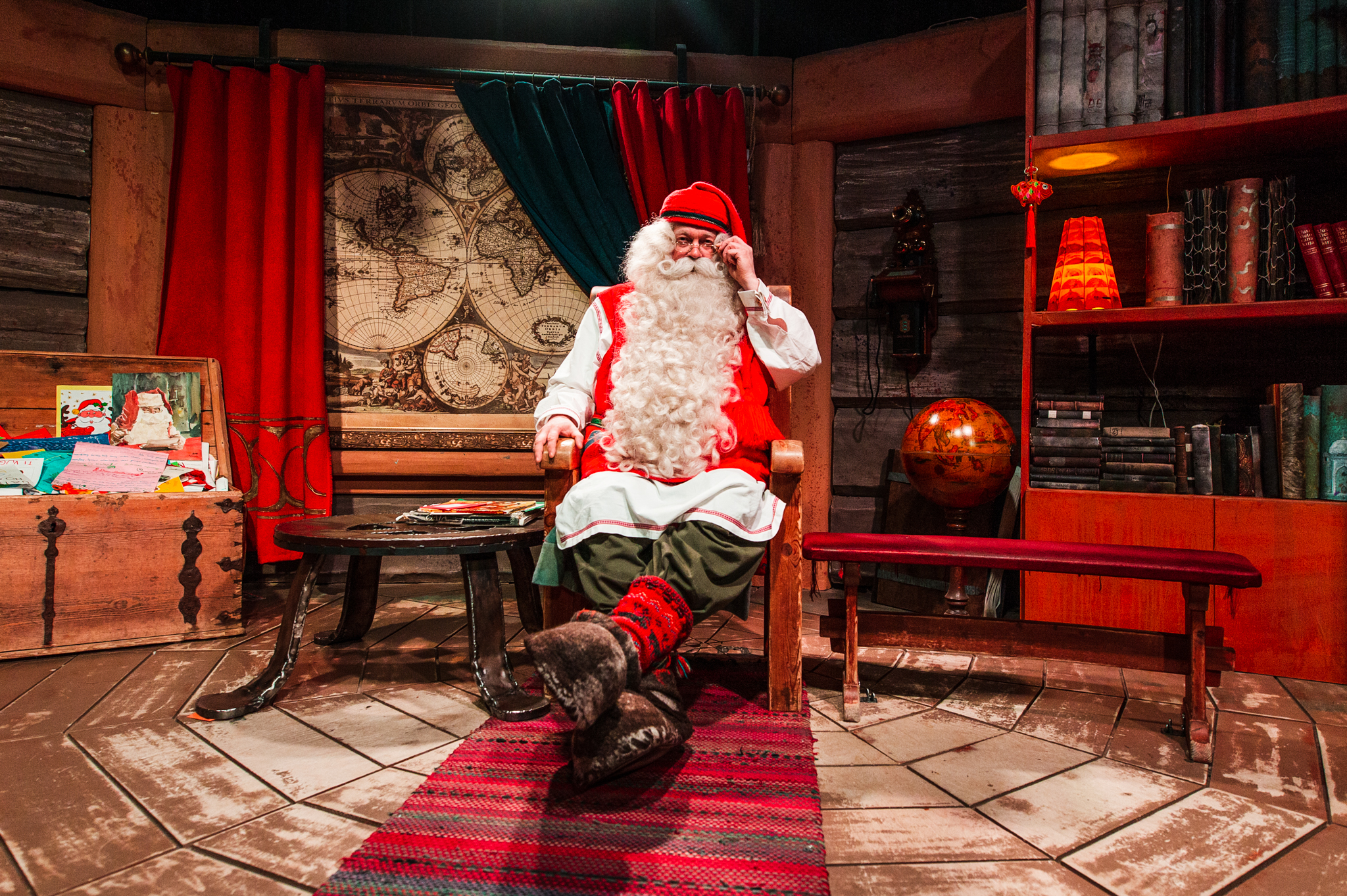 Santa Claus in his Office