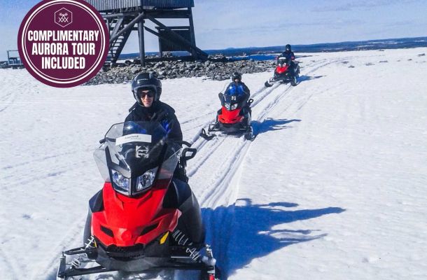 All Day Snowmobile Driving with Ice Fishing