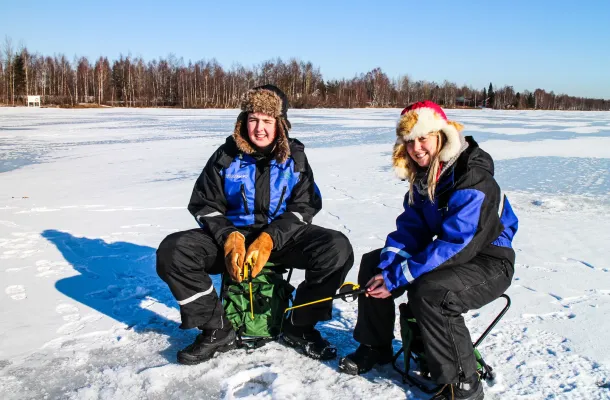 Ice fishing trip in Rovaniemi